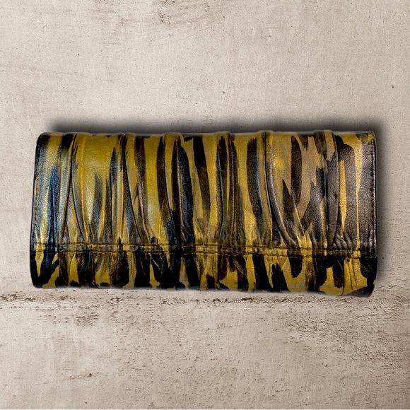 Sale‼️Prada Nappa Gaufre' Leather Wallet Button snap closure custom color - Picture 3 of 6